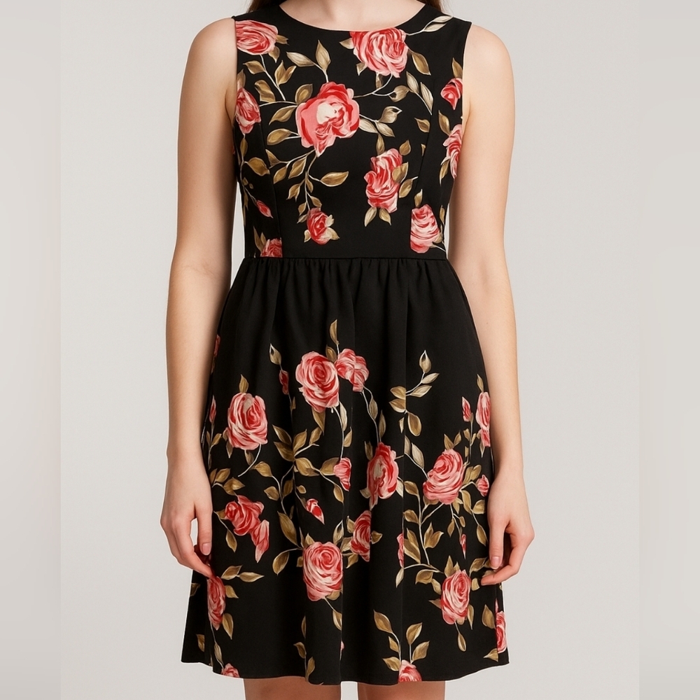 ReoRia Floral Flared Dress